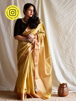 Sundarii - Muneera Kota Silk Brocade with Unstitched Blouse