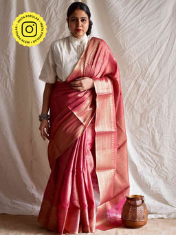 Sundarii - Rani Kota Silk Brocade with Unstitched Blouse