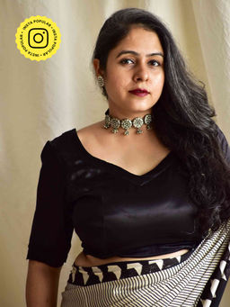 Sundarii - Goonj Mashru Silk Stitched Blouse