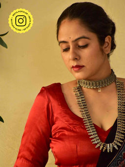 Sundarii - Meena Mashru Silk Stitched Blouse