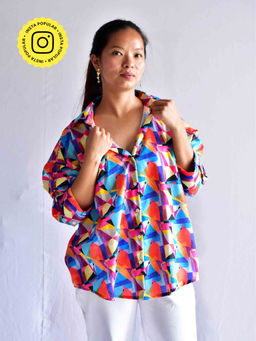 Sundarii - Macaw Printed Oversized Shirt
