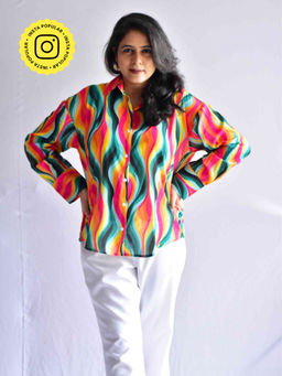 Sundarii - Sand Piper Printed Oversized Shirt