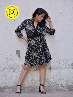 Sundarii - Akari Kimono Wrap Dress