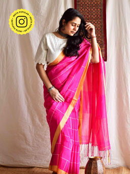 Sundarii - Petals - Handloom Cotton Saree with Unstitched Blouse