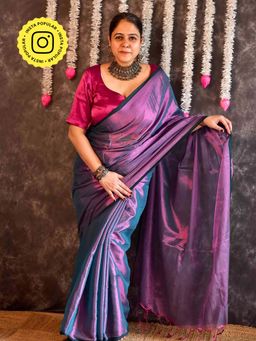 Sundarii - Shehzaadi Tissue Saree with Unstitched Blouse