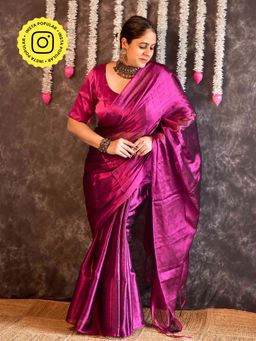 Sundarii - Maharani Tissue Saree with Unstitched Blouse