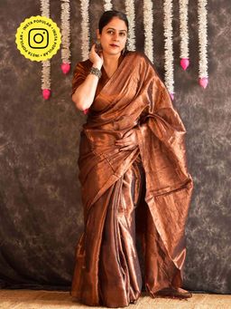 Sundarii - Ellora Tissue Saree with Unstitched Blouse