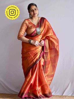 Sundarii - Rebecca Tissue Saree with Unstitched Blouse