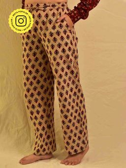 Sundarii - Gustakh Ajrakh Handblock Print Pant