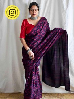 Sundarii - Vaahini - Mul Cotton Saree with Unstitched Blouse