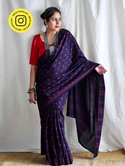 Sundarii - Deepanjali - Mul Cotton Saree with Unstitched Blouse