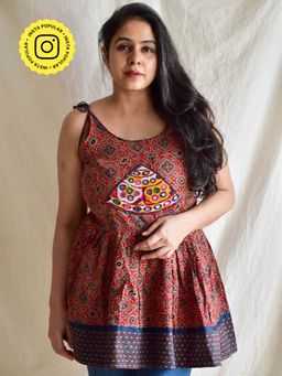 Sundarii - Kumudini Ajrakh Mirror Work Top