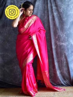 Sundarii - Padma Ragini Dola Silk Zari Pallu Saree and Unstitched Blouse