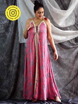 Sundarii - Sedna Halter Neck Printed Dress