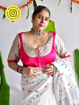 Sundarii - Minakaris Banarasi Brocade Mashru Stitched Blouse
