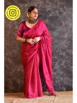 Sundarii - Womens Gurez Solid Tissue Saree Without Blouse Piece