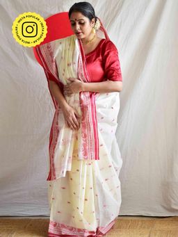 Sundarii - Lalima Tant- Tant Saree With Unstitched Blouse