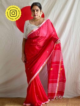 Sundarii - Sindhoor Khela - Mul Saree With Unstitched Blouse