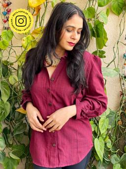 Sundarii - Swans - Handwoven Organic Cotton Shirt