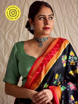 Sundarii - Malhaar Mashru Silk Stitched Blouse