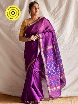 Sundarii - Raahi Maheshwari Handloom Silk Saree without Blouse