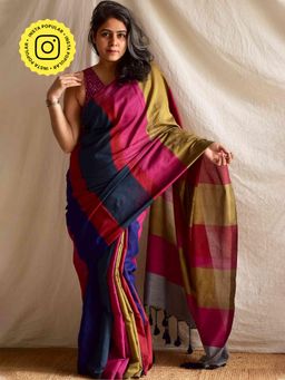 Sundarii - Rangeen Mul Cotton Saree without Blouse