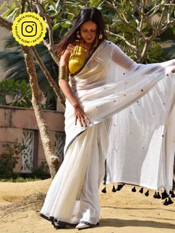 Sundarii - Tarang- Mul Cotton Saree without Blouse