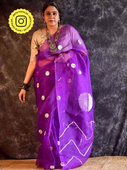 Sundarii - Rajvera - Organza Silk Saree without Blouse