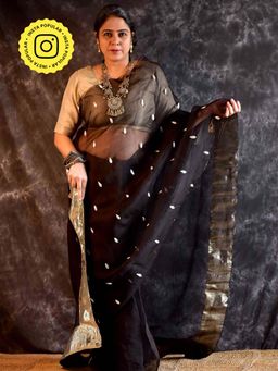 Sundarii - Pravaa - Organza Silk Saree without Blouse