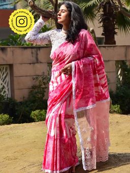 Sundarii - Blush - Mul Cotton Saree without Blouse