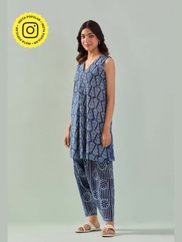 Tara-C-Tara - Women Hand Block Printed Kurta with Pant