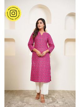 Tara-C-Tara - Floral Buti Printed Pink Kurta