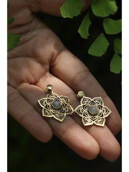 SOUL WORKS - Moonstone Mandala Drop Earrings