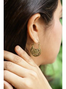SOUL WORKS - Mandala Gold Hoop Earrings
