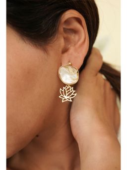 SOUL WORKS - Aurora Off White Stone Drop Earrings