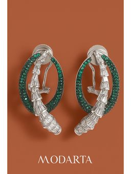 Modarta By Kamakshi - Bold Snake Motif Serpent Coil Drop Earrings
