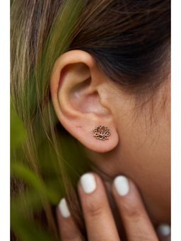 SOUL WORKS - Gold Lotus Stud Earrings