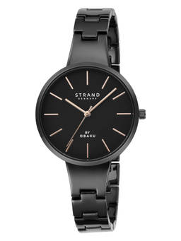 Strand by Obaku - Sunset Dark Black Dial Quartz Watch For Women (S700LXBBSB)