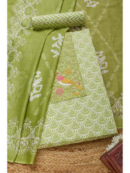 Soch - Green Women's Ethnic Motifs Unstitched Dress Material