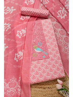 Soch - Pink Women's Ethnic Motifs Unstitched Dress Material