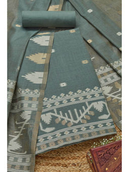 Soch - Grey Women's Ethnic Motifs Unstitched Dress Material