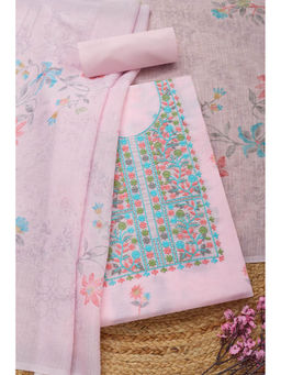 Soch - Pink Women's Ethnic Motifs Unstitched Dress Material