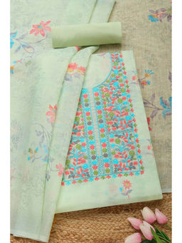 Soch - Green Women's Ethnic Motifs Unstitched Dress Material