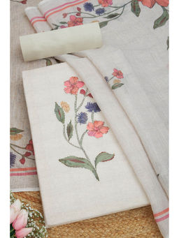 Soch - Beige Women's Ethnic Motifs Unstitched Dress Material