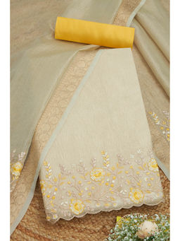 Soch - Yellow Women's Ethnic Motifs Unstitched Dress Material