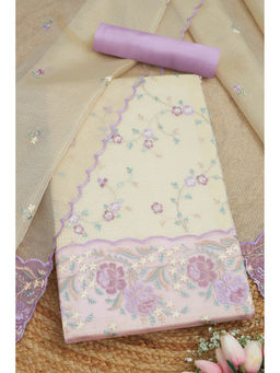 Soch - Purple Women's Ethnic Motifs Unstitched Dress Material