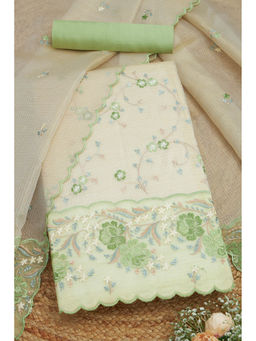 Soch - Green Women's Ethnic Motifs Unstitched Dress Material