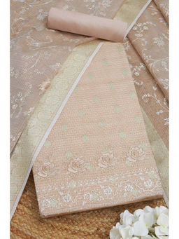 Soch - Beige Women's Ethnic Motifs Unstitched Dress Material