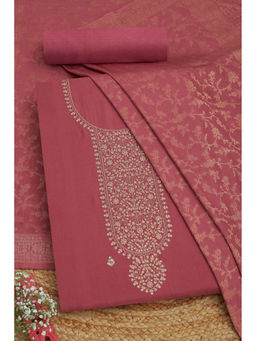 Soch - Pink Women's Ethnic Motifs Unstitched Dress Material