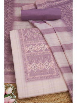 Soch - Purple Women's Ethnic Motifs Unstitched Dress Material